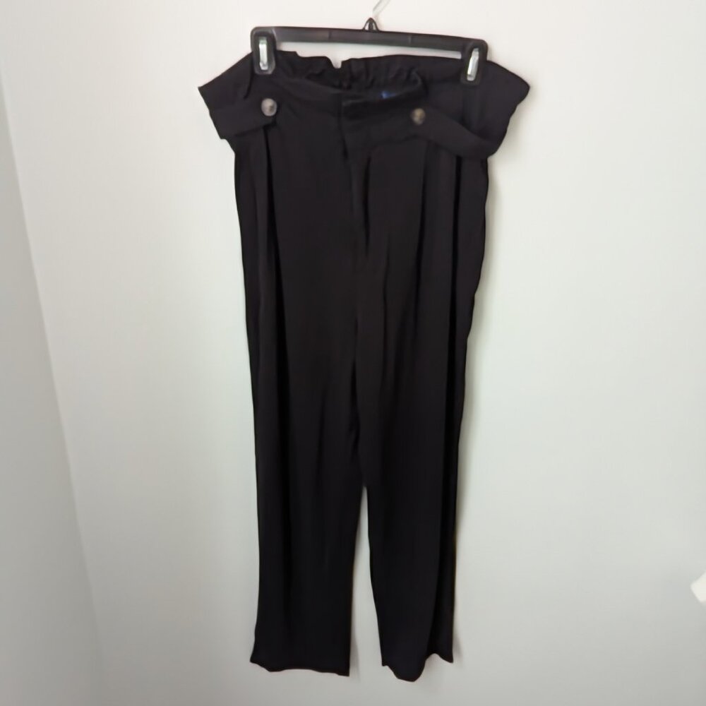 Blue Rain Women's Black Wide Leg Trouser, Large